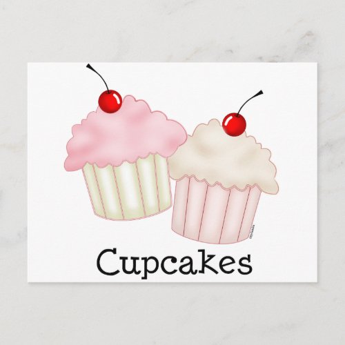 Two Large Cupcakes Postcard