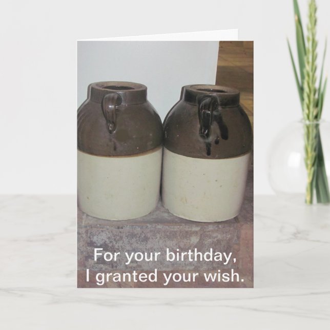 Two Large Jugs - Men's Humor Birthday Card (Front)