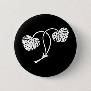 Two-leaf hollyhock button