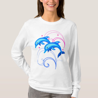 Two Leaping Dolphins T-Shirt