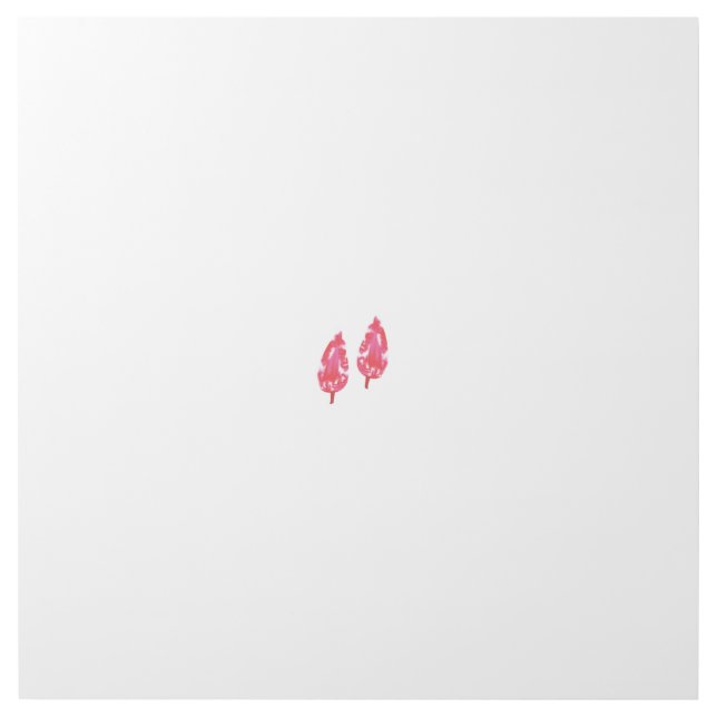  Two leaves displaying intricate red and white pat Gallery Wrap (Front)