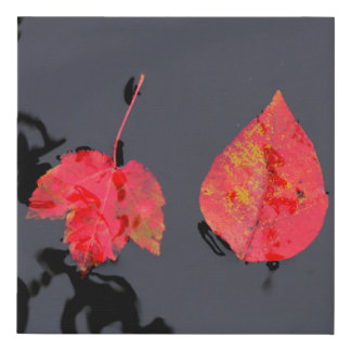 Two leaves going nowhere faux canvas print