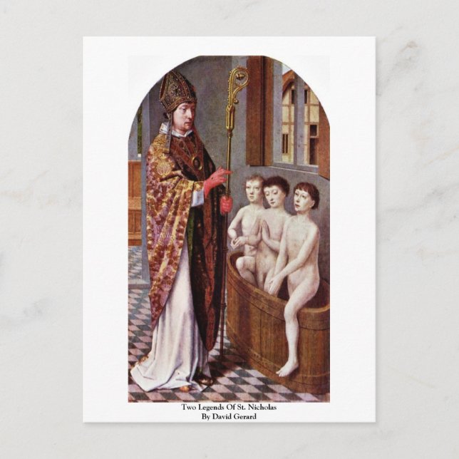 Two Legends Of St. Nicholas By David Gerard Postcard (Front)