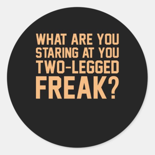 Two Legged Freak Funny Amputee Prosthetic Surgery Classic Round Sticker