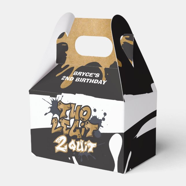 Two Legit 2 Quit Birthday Favor Box (Front Side)