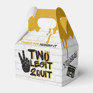 Two Legit Retro 90's Hip Hop 2nd Birthday Photo Favor Boxes