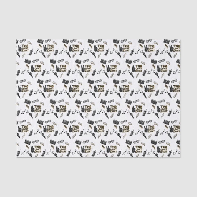 Two Legit Retro 90's Hip Hop 2nd Birthday Tissue Paper (Front)