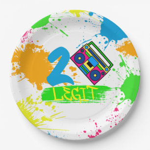 TWO LEGIT TO QUIT 2nd Birthday Colorful Paper Plates