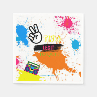 TWO LEGIT TO QUIT 2nd Birthday  Napkins