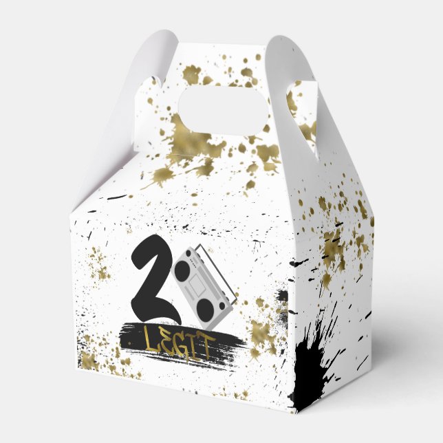 Two Legit to Quit Birthday Favor Boxes (Front Side)