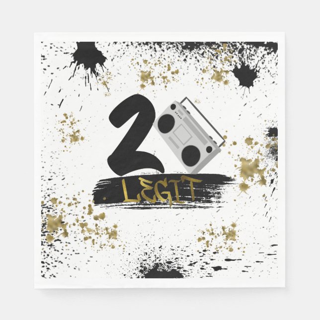 Two Legit to Quit Birthday Napkins (Front)