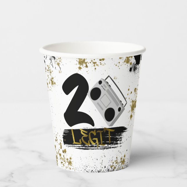 Two Legit to Quit Birthday Paper Cups (Front)