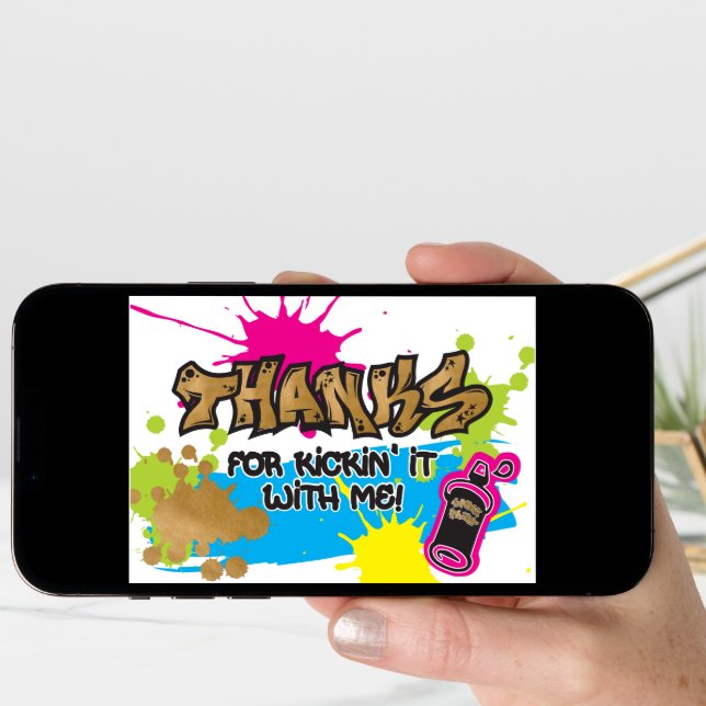 Two Legit to Quit Graffiti Style Thank You Cards (Front Digital)