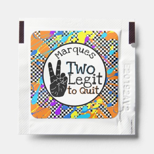 Two Legit to Quit Retro 2nd Birthday Hip Hop Hand Sanitizer Packet