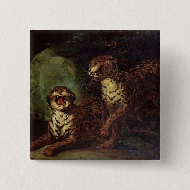 Two Leopards, c. 1820 Button (Front)