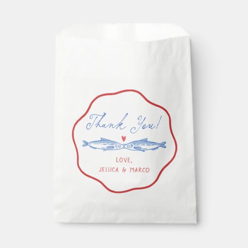 Two Less Fish Bridal Shower Thank You Favor Bag