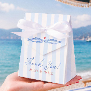 Two Less Fish Bridal Shower Thank You Favor Boxes