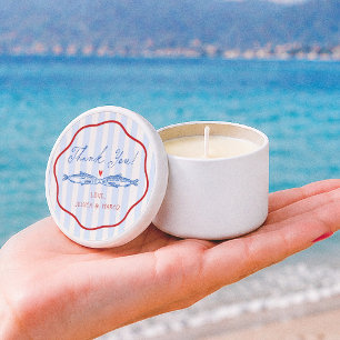 Two Less Fish Bridal Shower Thank You Mini Candle Favors