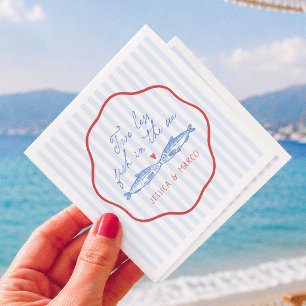 Two Less Fish In The Sea Bridal Shower Napkins