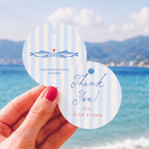 Two Less Fish In The Sea Bridal Shower Thank You Favor Tags