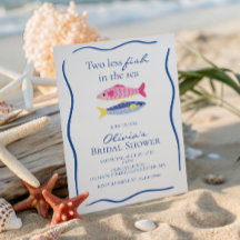 Two less fish in the sea coastal Bridal Shower