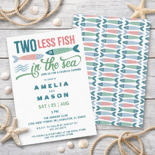 Two Less Fish in the Sea Couples Bridal Shower Invitation