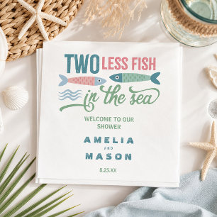 Two Less Fish in the Sea Couples Bridal Shower Napkins