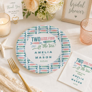 Two Less Fish in the Sea Couples Bridal Shower Paper Plates