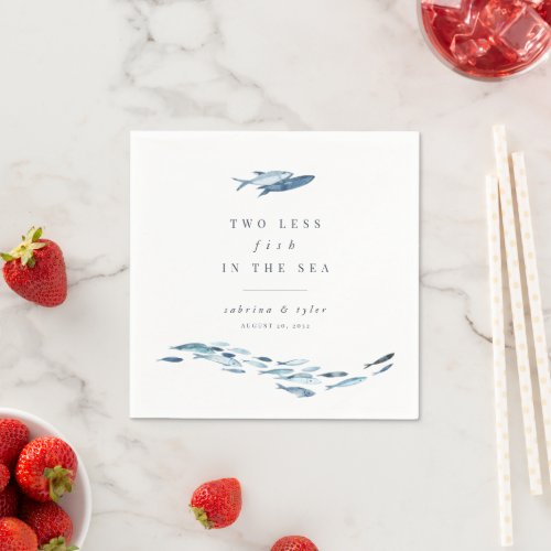 Two Less Fish in The Sea Personalized Napkins