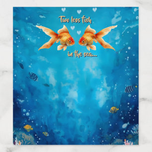 Two Less Fish In The Sea Underwater Wedding Envelope Liner