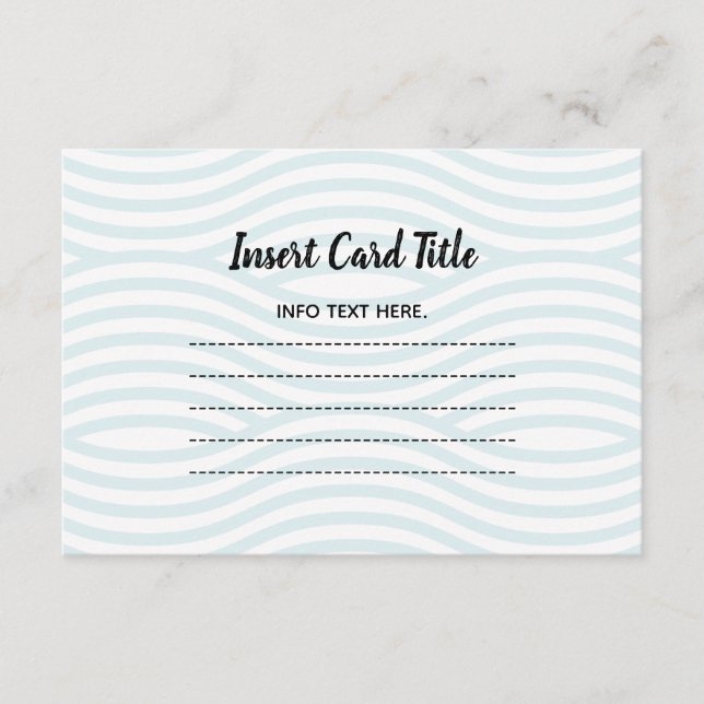 Two less fish in the sea waves insert card 3 (Front)