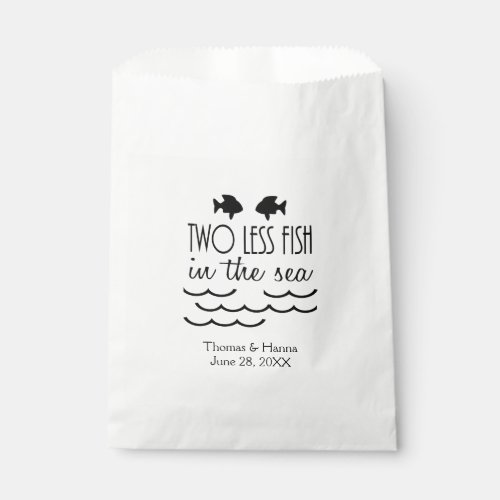 Two Less Fish in the Sea Wedding Favor Bag