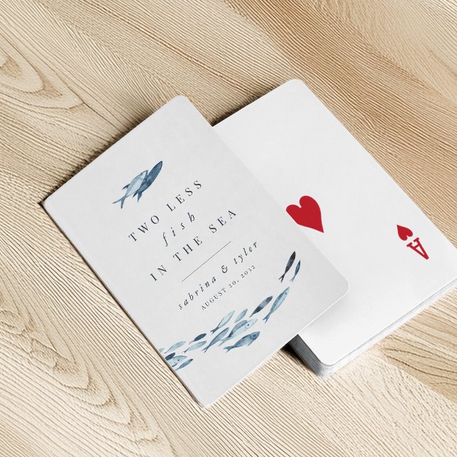 Two Less Fish in The Sea Wedding Favor Poker Cards (Creator Uploaded)