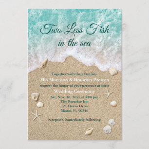 Two Less Fish in the Sea Wedding Invitation