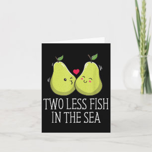 Two Less Fish In The Sea Wedding Pun Bride And Gro Card