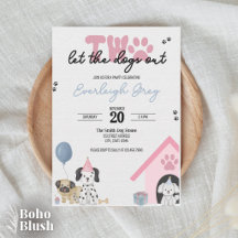 Two Let the Dogs Out | 2nd Birthday Invitation 