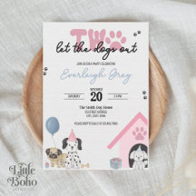 Two Let the Dogs Out | 2nd Birthday Invitation