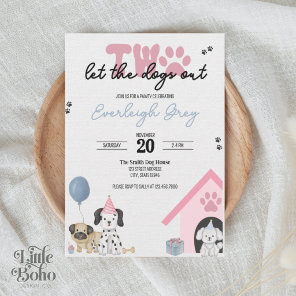Two Let the Dogs Out | 2nd Birthday Invitation