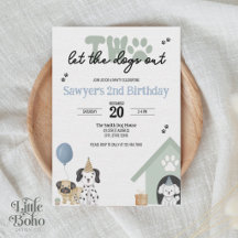 Two Let the Dogs Out | 2nd Birthday Invitation