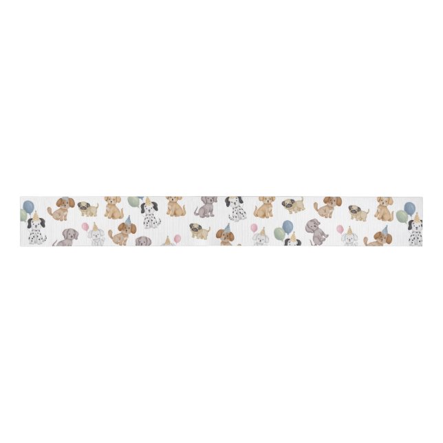 Two Let the Dogs Out Puppy Party Ribbons (Front)