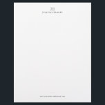 Two Letter Modern Minimalist Monogram Professional Letterhead<br><div class="desc">Two Letter Modern Minimalist Monogram Professional Letterhead</div>