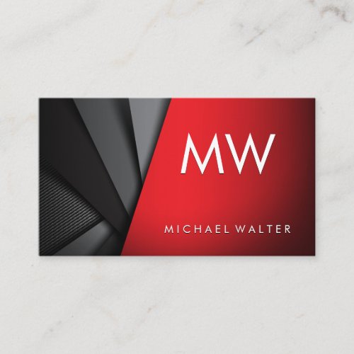 Two Letter Monogram  Abstract Background Business Card