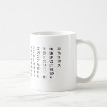 Two-Letter Word List Mug Two-Letter Word List Mug