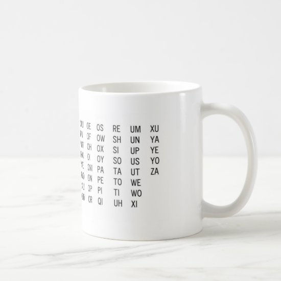 Two-Letter Word List Mug