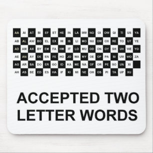 Two Letter Words Mouse Pad Us Version Two Letter Words Mouse Pad Us Version