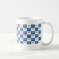 Two letter words mug Blue and white US version