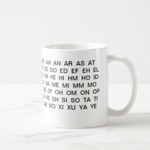 Two Letter Words The Mug