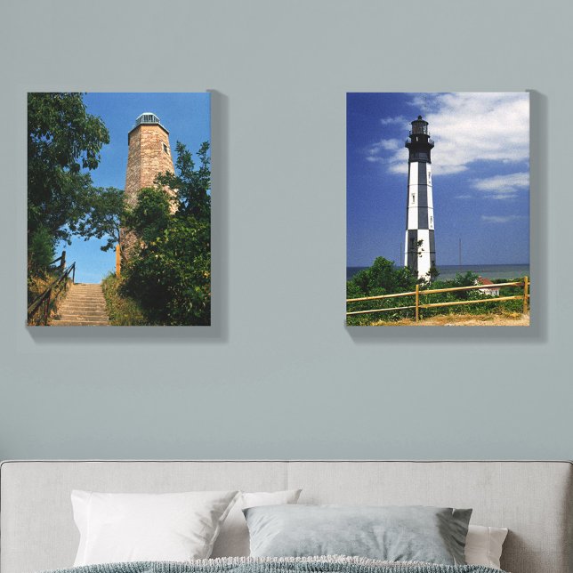 Two Lights of Cape Henry Canvas Photo Tile (Creator Uploaded)