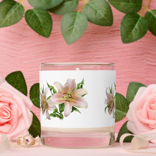 Two Lilies Botanical Art Scented Candle