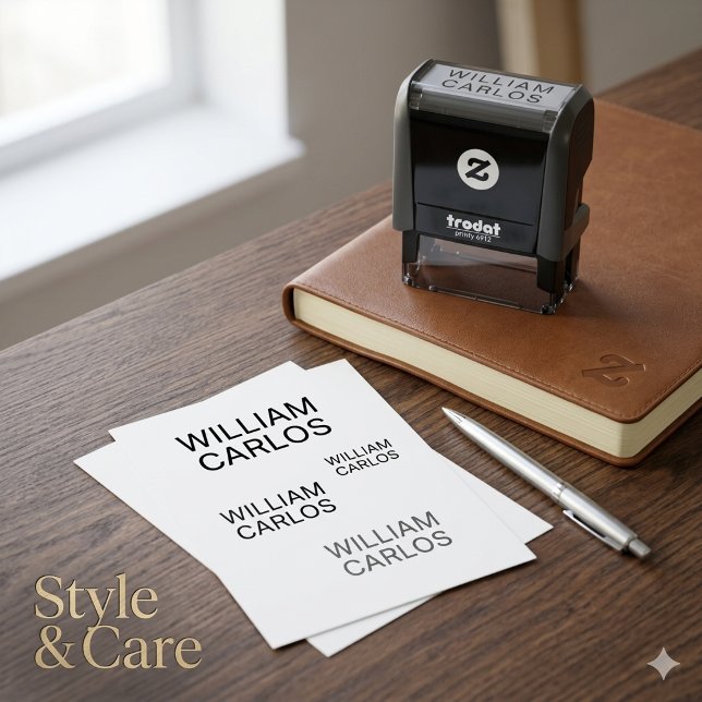 Two Line Full Name Personalized Self Inking Stamp (Two Line Full Name Personalized Self Inking Stamp)
